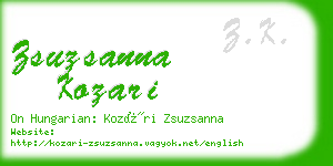 zsuzsanna kozari business card